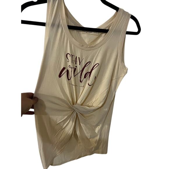 NWT Niyama Sol Stay Wild Cream tie tank size S yoga lightweight - Picture 1 of 8
